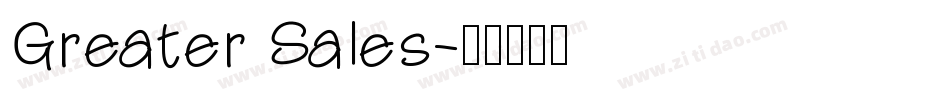 Greater Sales字体转换